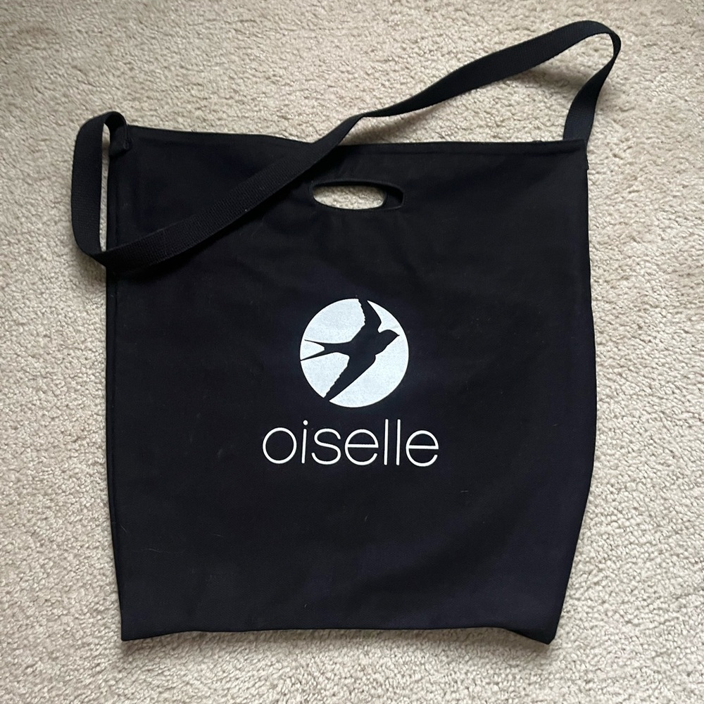Oiselle Black Logo Tote Bag